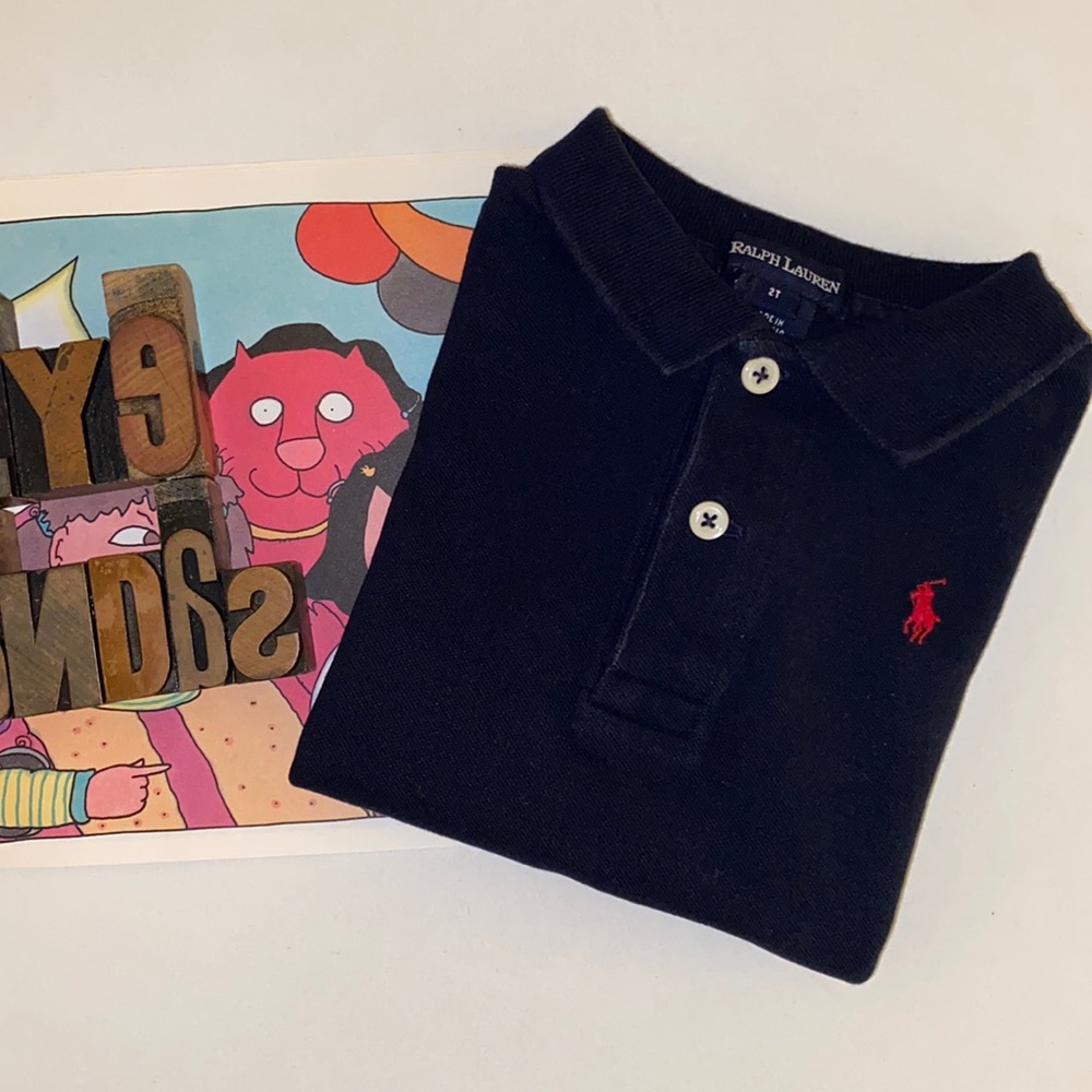 🏇RALPH LAUREN Boy’s S/S Mesh Polo Shirt in Navy